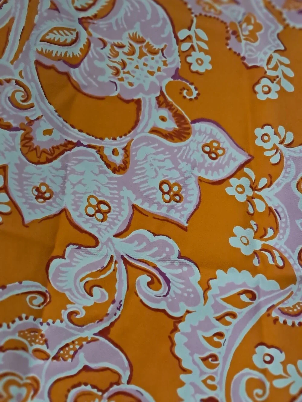 Ann Taylor 100% Silk Sz. 6 Orange and Pink Skirt - Picture 11 of 14